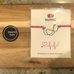 Silver Plated Cord Nurse Bracelet NEW